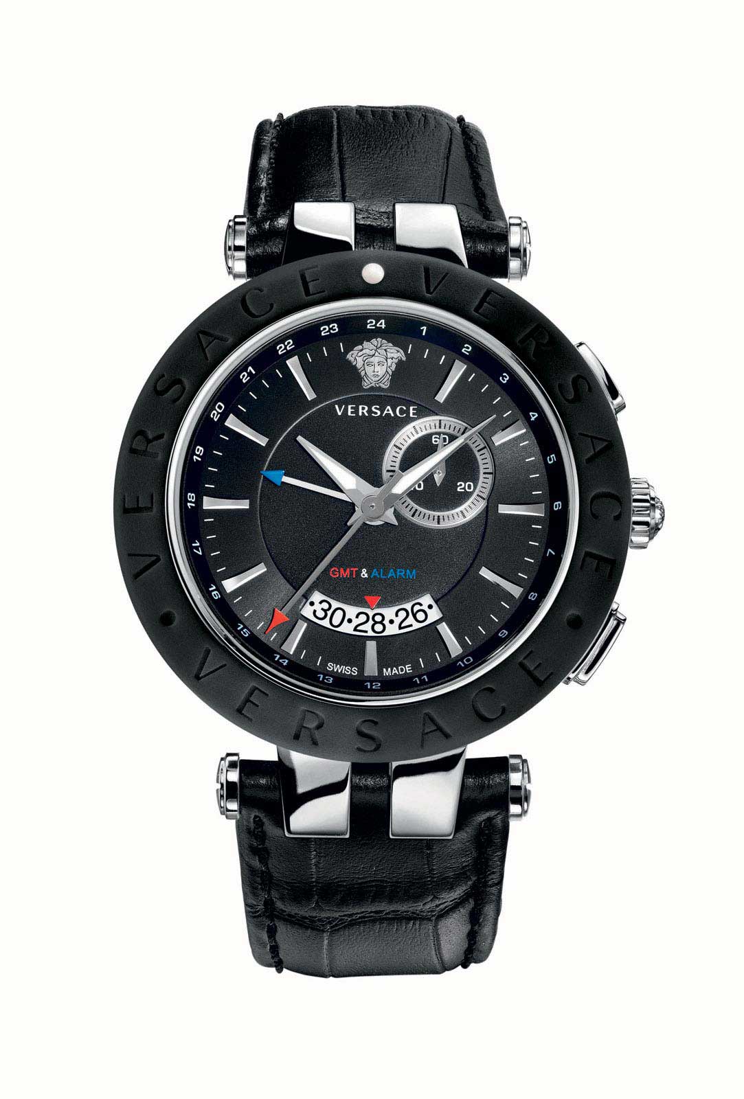 Versace QUARTZ GMT watch 8176-1990 STEEL